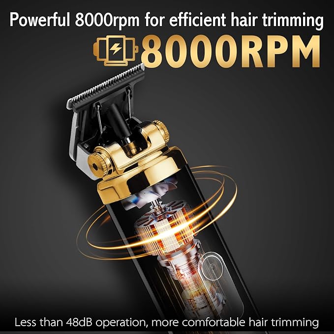 DSP Hair Trimmer for Men, Cordless Beard Trimmer, Adjustable Head Angle, Beard Edger, Grooming Cutting Kit, Ceramic Blade, Plug and Play