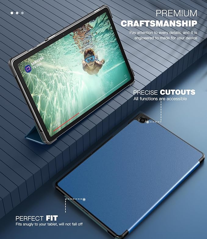 TiMOVO Case for Samsung Galaxy Tab A9+/A9 Plus 11 Inch 2023, Slim Lightweight Stand Hard Back Shell Protective Cover for Galaxy Tab A9+ Tablet SM-X210/X216/X218, Auto Wake/Sleep, Peacock Blue
