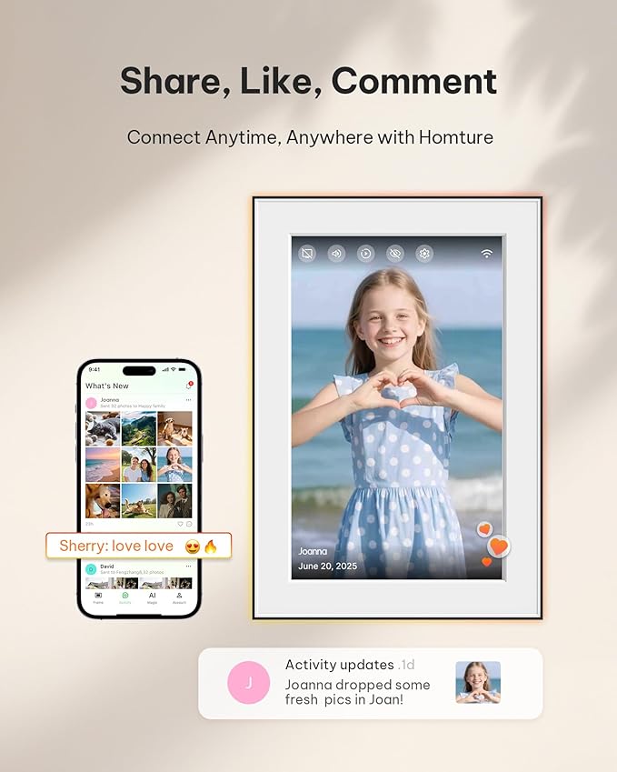 Magic Frame[AI Photo Motion] – 10.1" Full HD WiFi Digital Picture Frame, Old Photo Alive, Unlimited Cloud Storage, Digital Photo Display with Easy Setup, Christmas Gift for Mom