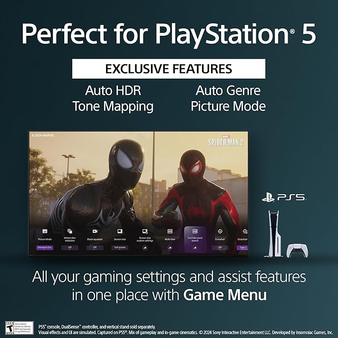 Sony BRAVIA 8 II 55 Inch TV, QD OLED, 4K Smart Google TV, XR Processor with AI Technology, Ultra Slim Design, 120hz Television, Dolby Vision/Atmos, Exclusive Features for PS5, K-55XR80M2, 2025 Model