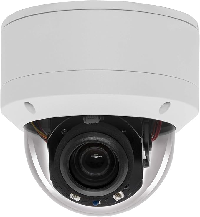H.265 HD 1080P Security POE PTZ Dome Camera, Hikvision Compatible Indoor/Outdoor 2.7-13.5mm Motorized Lens 5X Zoom, Audio in,Pan 355° Tilt 90°, Waterproof IP66 98ft Night Vision,Motion Detection