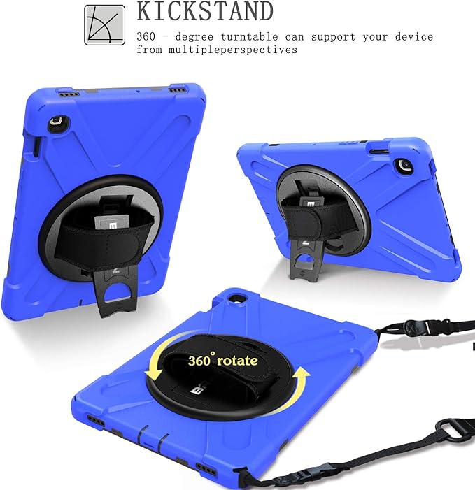 BRAECN for Samsung Galaxy Tab S5e Case 10.5 inch 2019, Heavy Duty Shockproof Case with 360 Rotating Kickstand/Hand Strap&Shoulder Strap for Galaxy Tab S5e 10.5‘’ Tablet SM-T720/SM-T725