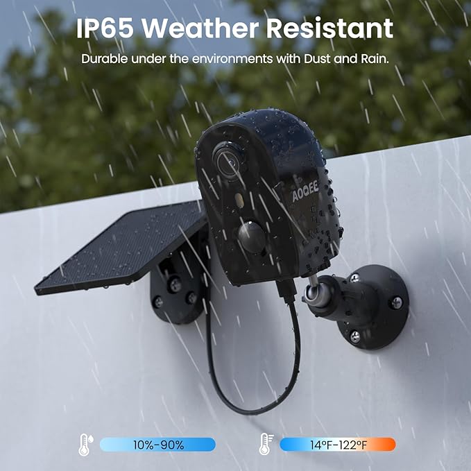 Cameras for Home Security-2.4Ghz WiFi Security Cameras Wireless Outdoor, Battery Powered with Solar Panel, Color Night Vision, AI Motion Detection, SD Card/Cloud Storage, Work with Alexa, Y8 2P