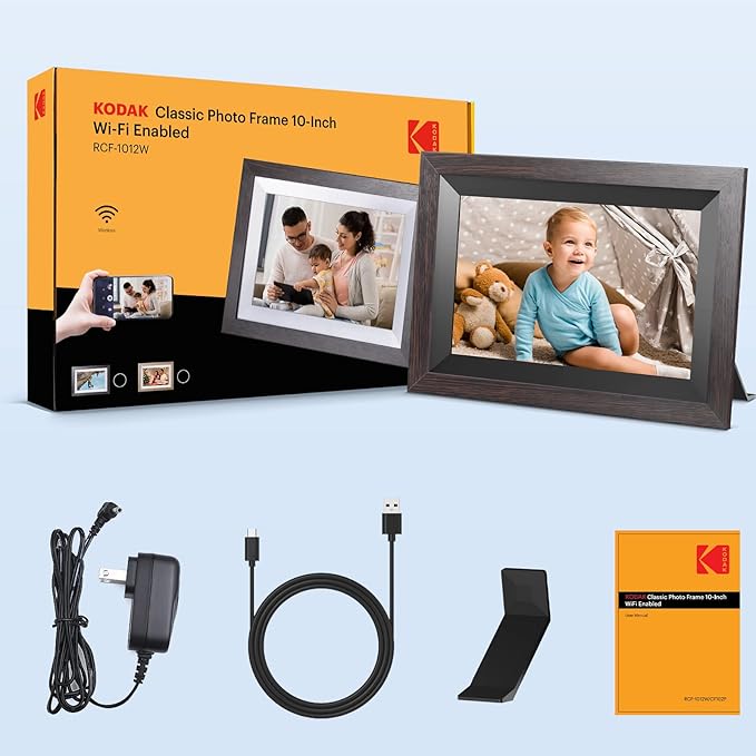 KODAK 10.1 Inch WiFi Digital Picture Frame with 32GB Storage, Electronic Smart Digital Photo Frame 1280x800 IPS Touch Screen, Auto-Rotate, Share Moments Instantly Gifts for Women Mothers Day Christmas