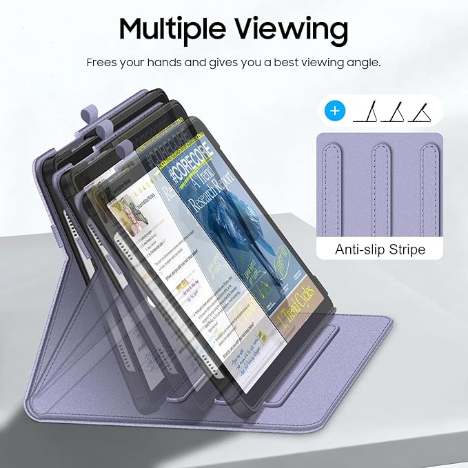 Fintie Case for Samsung Galaxy Tab A9 Plus/A9+ 5G 11 Inch 2023 Model (SM-X210/X216/X218), Multi-Angle Viewing Smart Stand Back Cover with Pocket Auto Wake/Sleep, Lilac Purple