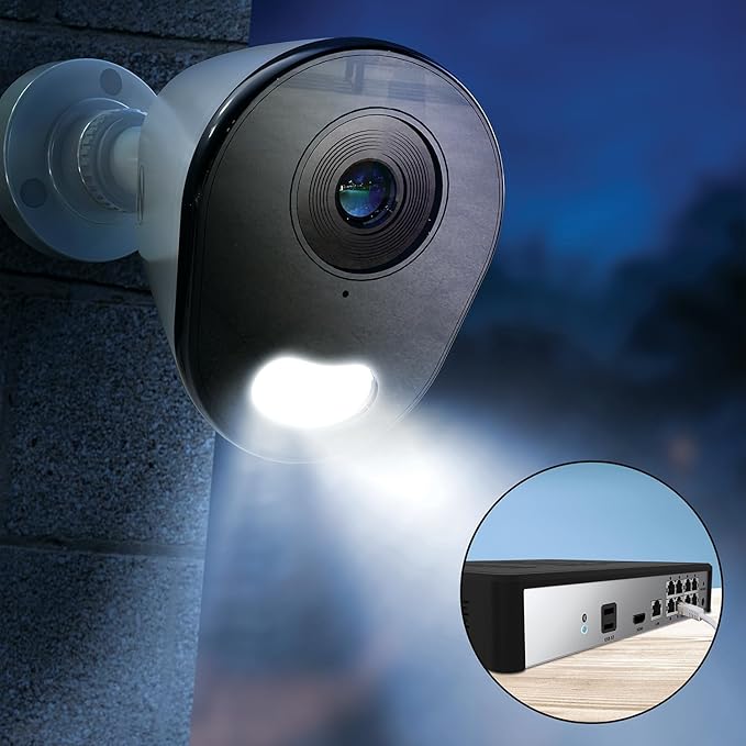 Night Owl 12 Channel NVR Security System with 2TB Hard Drive and 8 Wired IP 4K Plus Deterrence Cameras