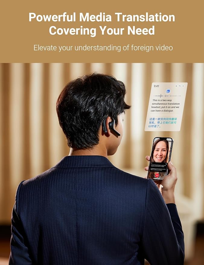 Timekettle W4 Pro AI Interpreter Earbuds, Real-Time Bidirectional Voice Translation,40+ Languages, Video and Call Translation,for Global Business, Compatible with iOS/Android