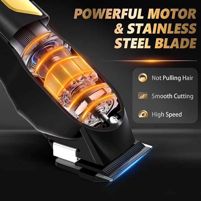 Ufree Professional Cordless Clippers and Trimmers Set for Men for Hair Cutting, Beard Trimmer, Barber Clippers, Rechargeable Electric Shaver, Gifts for Men