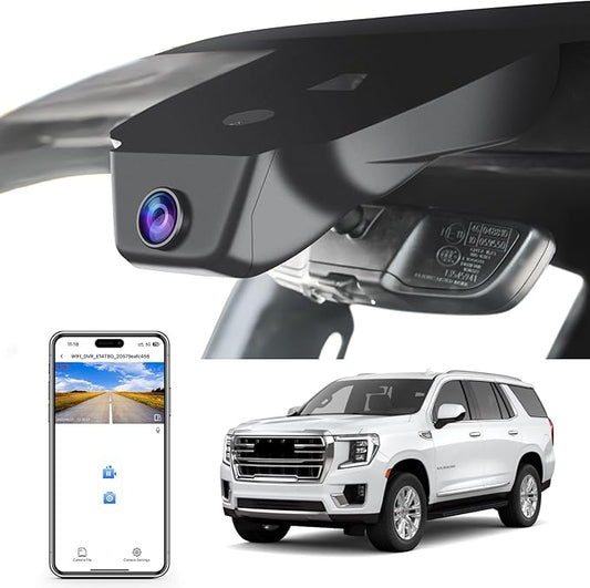 4K Dash Cam Custom fit for GMC Yukon, Yukon XL 2023 2024 2025 (Model A), SLE SLT AT4 Denali Ultimate, Integrated OEM Look, UHD 2160P Video, WiFi & App, G-Sensor, Easy to Install, 64GB Card