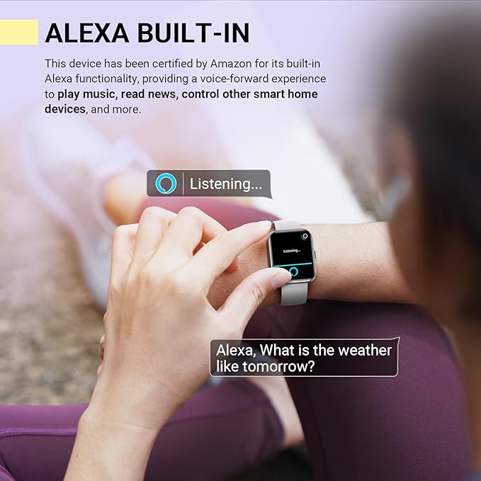 Smartwatch for Women, Compatible with Android & iPhone, 1.8'' Fitness Tracker Watch with Alexa, Call & Notification Alerts, Heart Rate & Sleep Monitor, 120 Sports Modes, Waterproof Watch for Women