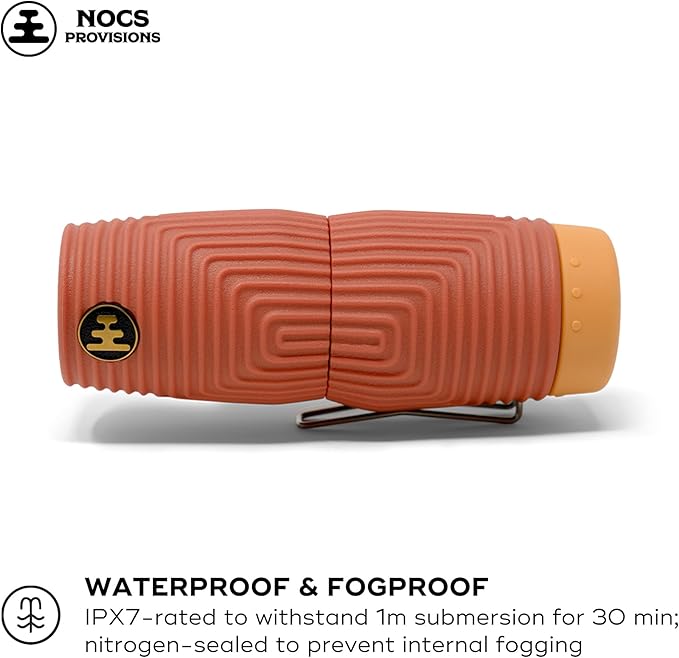 Nocs Provisions Zero Tube 10x25 ED Glass Waterproof Monocular – Rugged, Shockproof, Fogproof Optic for Adults & Kids, Built for Birdwatching, Hunting & Travel - Off-Piste Red