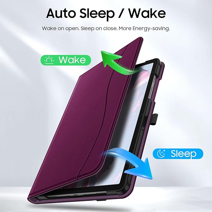 Fintie Case for Samsung Galaxy Tab A9 Plus/A9+ 5G 11 Inch 2023 Model (SM-X210/X216/X218), Multi-Angle Viewing Smart Stand Back Cover with Pocket Auto Wake/Sleep, Purple