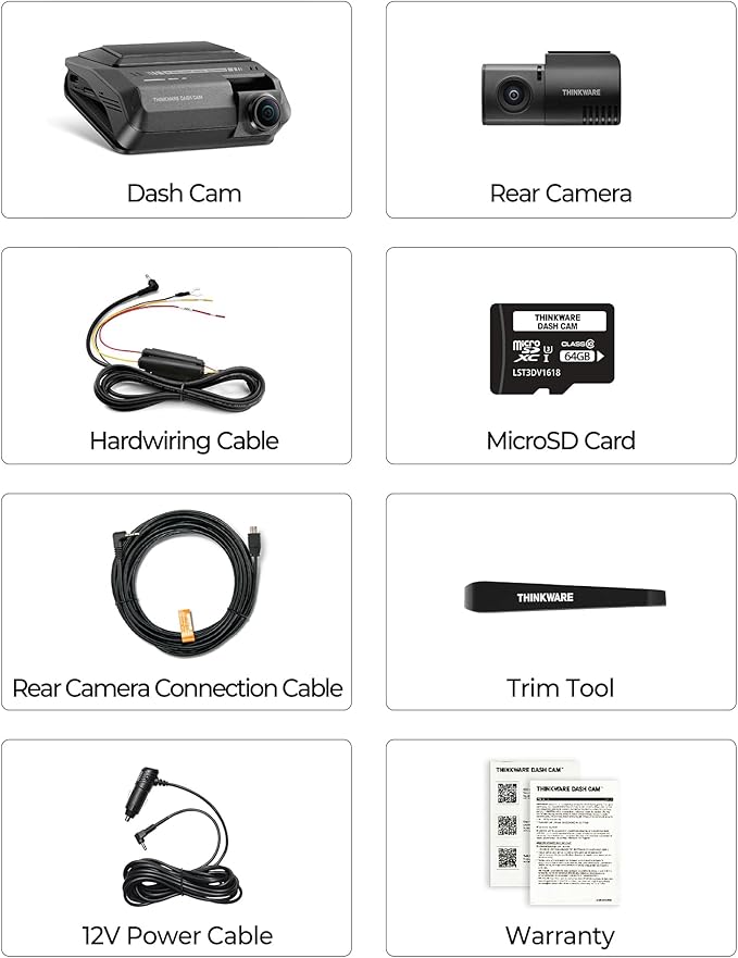 THINKWARE ARC 900 2CH 4K Front and 2K Rear Dash Cam, Dual STARVIS 2 and HDR, 60 FPS, Advanced Parking Mode, 3.5" IPS LCD Touchscreen, 5GHz Wi-Fi, GPS (64GB Memory Card, Hardwiring Cable Incl)