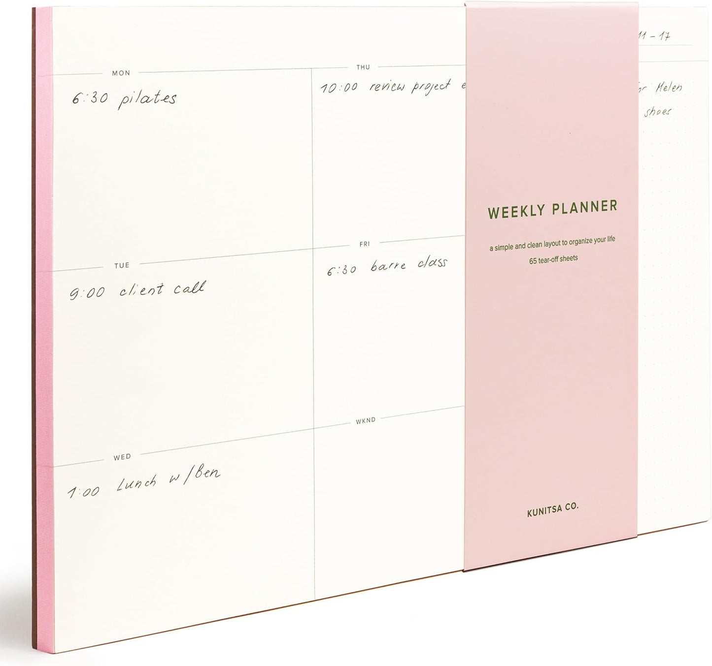 Daily and Weekly To-Do List Notepad â Desk Pad for Work and Study, Pink, 11.7x8.3 Inches