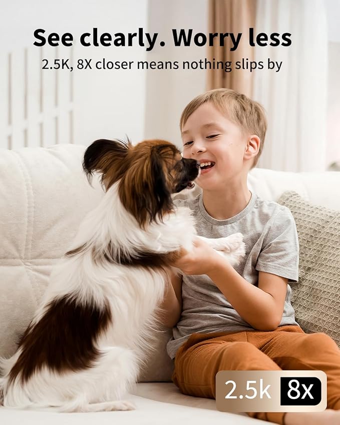 VIMTAG 4MP 5G Security Camera Indoor, Pet Camera with Speaker for Dog/Cat, Free AI Detection Indoor Camera with Phone App, Motion Tracking, Night Vision,2-Way Audio, Support 128GB Card(Not Included)