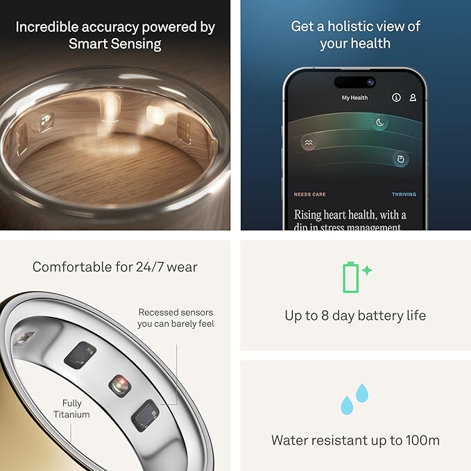 Oura Ring 4 - Gold - Size 12 - Size Before You Buy