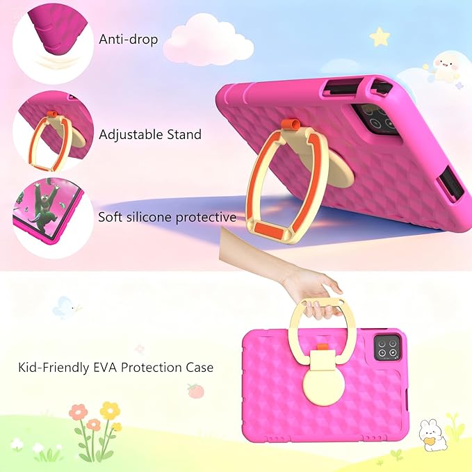 Kids Tablet, 10 inch Android 15 Tablet for Kids, 20GB RAM 128GB ROM Octa-Core 6000mAh Battery Childs Tablets with Shockproof Case, Bluetooth, WiFi, Parental Control, Dual Camera, GPS