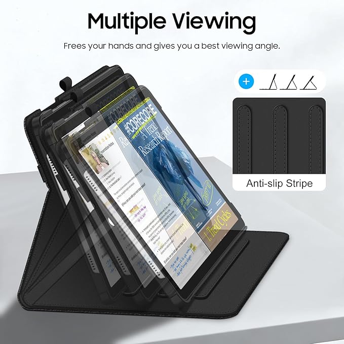 Fintie Case for Samsung Galaxy Tab A9 Plus/A9+ 5G 11 Inch 2023 Model (SM-X210/X216/X218), Multi-Angle Viewing Smart Stand Back Cover with Pocket Auto Wake/Sleep, Black