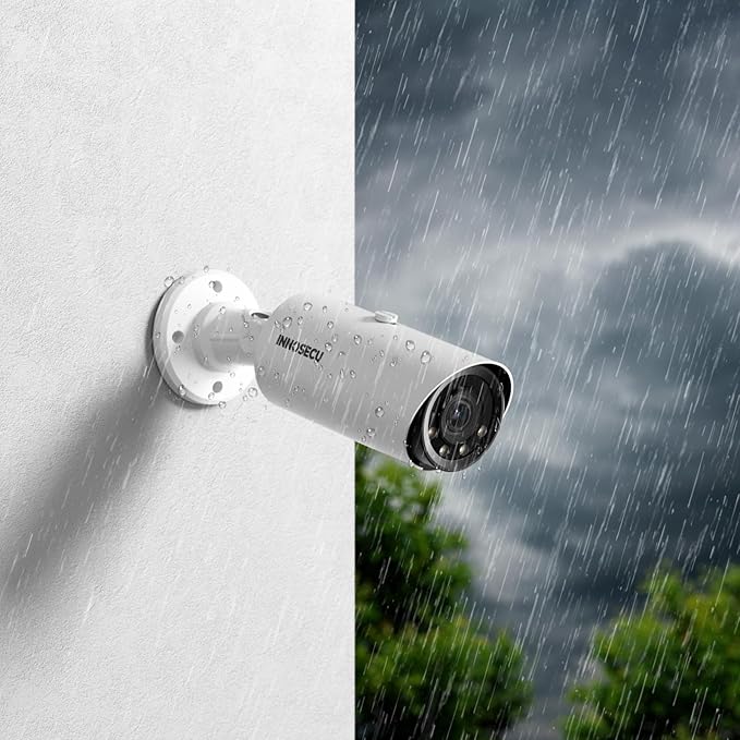 Bullet PoE Camera, 5MP IP Security Camera Outdoor, Motorized Lens 2.8~12mm 4X Optical Zoom, Smart Dual Light Color Night Vision up to 120ft, Built-in Mic, Human&Vehicle Detection, INB5GD57Z