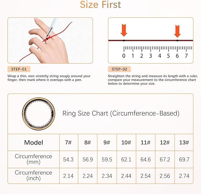 Fit Ring, Smart Health Rings for Women Men with Heart Rate,Blood Oxygen,HRV,Stress Level, Sleep Monitor, Step Tracker, No Subscription Fee, IP68 Waterproof Smart Ring for iphone &Android (Gold, 9#)