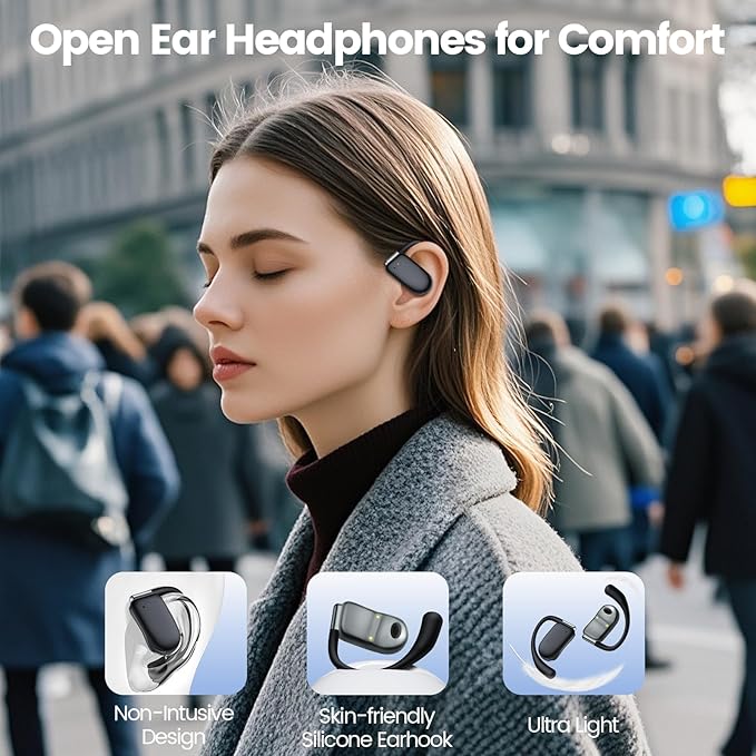 AI Translation Earbuds Real Time 164 Languages 80H Playtime Translator Ear Buds Audifonos Traductores Inglés Español Wireless Translating Earbuds Bluetooth Headphones for Travel Meeting Learning Black