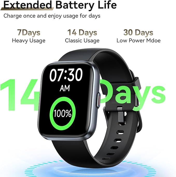 Smart Watches for Women Men, 1.85" Screen Smartwatch Compatible iPhone Android Phone Answer/Make Call, 24/7 SpO2 Sleep Heart Rate Monitor,3ATM Waterproof, Fitness Traker 120+Sport ( 2 Bands Included)