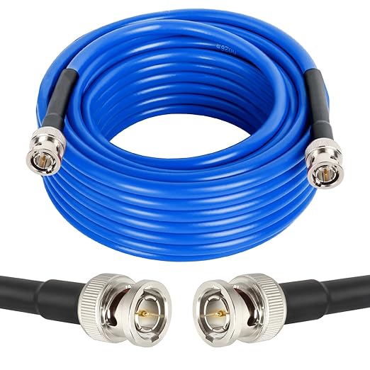 XRDS -RF 35FT SDI Cable, 3G/6G-SDI Cable BNC Digital Video Cables 75 Ohm RG59 BNC Male Cables for 3G/6G HD SDI Monitor Video Recorder Converter Splitter Security Camera