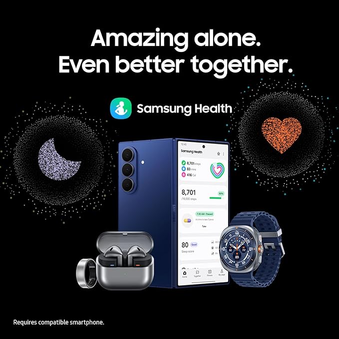 Samsung Galaxy Watch Ultra (2025) 47mm LTE Smartwatch, Titanium Casing, Advanced Sleep Coaching, Running Coach, Energy Score, Heart Rate Tracking, GPS, Titanium Blue [US Version, 2 Yr Warranty]