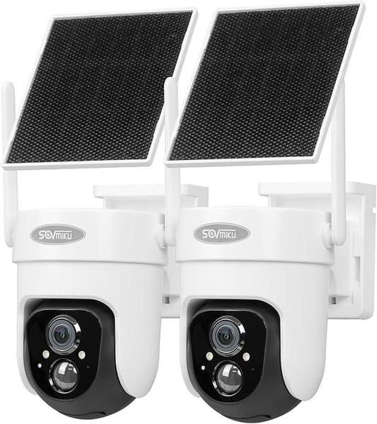 Vicohome 2CQ4G 2K AI Solar Security Camera Wireless Outdoor, Battery Powered Cam, Color Night Vision, Two Way Audio, Motion Detection, Easy to Setup, Audible Flashlight Siren, 180 Days Exchange Policy