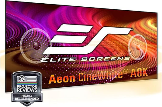 Elite Screens Aeon CineWhite A8K Wide, 138-INCH DIAG, 2.35:1 Aspect Ratio, Acoustically Transparent Perforated Weave, AR138CA8K-WIDE