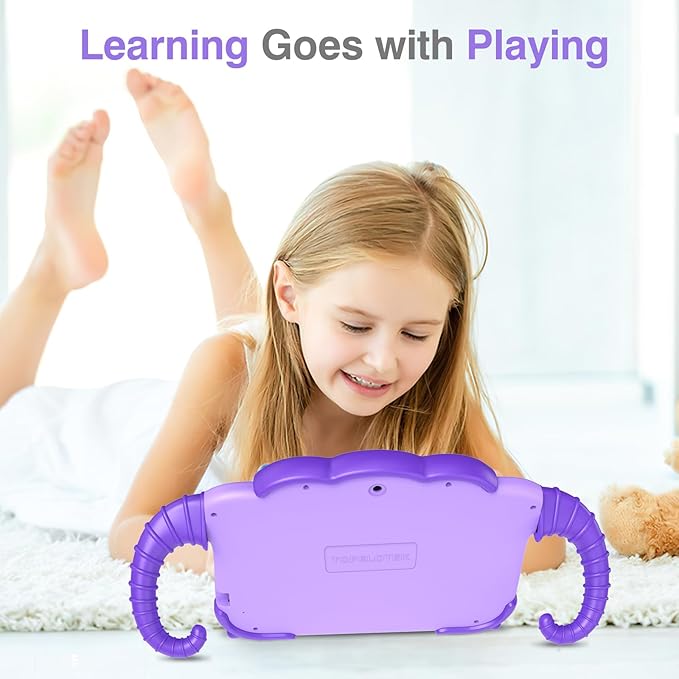 Kids Tablet 7IN Tablet for Kids 3-7 Toddler Tablet, Tablet for Toddler Learning Tablet Kids 32GB with Educational Games, GMS, Parent Controls, WIFI Kids Learning Tablet Toddler Boy Girl (Purple)