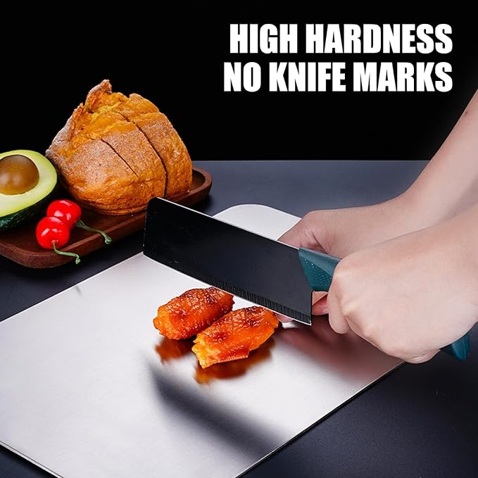 Titanium Cutting Board - 2025 New Upgrade 100% Pure Titanium Cutting Boards for Kitchen Double Sided Non Toxic Titanware Cutting Board,Hygiene Durable Dishwasher Safe Chopping Board (14"L x 10"W)