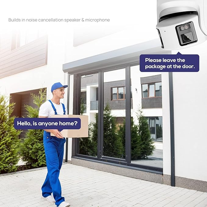 DS-2CD2387G2P-LSU/SL 4MM 8MP 4K Panoramic PoE IP Camera, Color-Vu,Human/Vehicle Detection, with Dual Lens, 180° Filed of View,Colorful Night vision, SD Card Slot support 512GB International Version