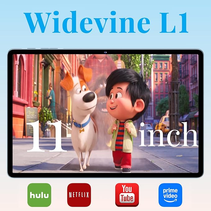 11 Inch Tablet, 2025 Android 15 Tablets with Octa Core, 24GB+256GB, 13+5MP Camera, Electronics Tablets with Widevine L1, 8000mAh Battery, 5G WiFi, GPS, HD IPS Display, 1TB Expand, BT 5.0 -Metal Blue