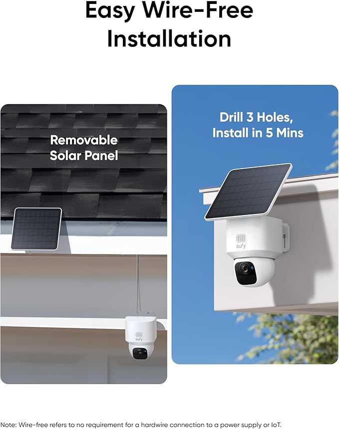 eufy Security SoloCam E30, 4-Cam Pack Kit, Security Cameras Wireless Outdoor, Solar Camera Outdoor Wireless, 360° Pan, AI Tracking, 2K Clarity, No Monthly Fee