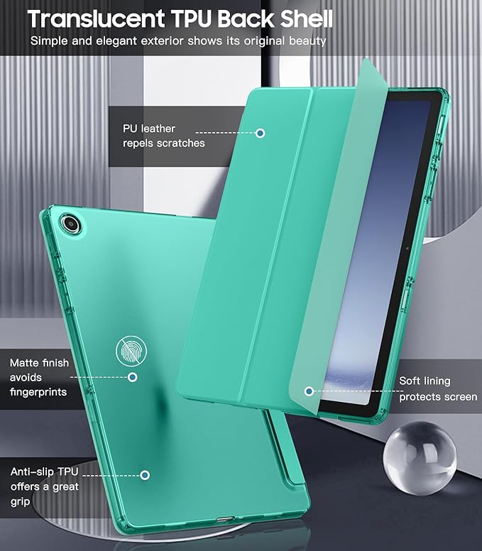 TiMOVO Case for Samsung Galaxy Tab A9+/A9 Plus 11" 2023, Slim Soft TPU Translucent Frosted Back Protective Cover for Galaxy Tab A9+ Tablet SM-X210/X216/X218, Auto Wake/Sleep, Teal