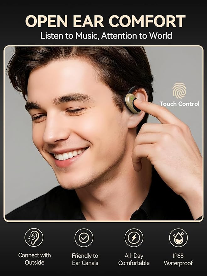 AI Language Translation Earbuds Real Time, Bluetooth 5.3 Audifonos Traductores Inglés Español for 164 Languages & Accents, Translator Device for Travel Business Meeting Learning
