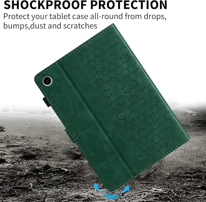 Case for Samsung Galaxy Tab A9 Plus/A9+ 5G 11 Inch 2023 Model (SM-X210/X216/X218), Multi-Angle Viewing Smart Stand with Pocket Auto Wake/Sleep PU Leather Tablet Cases Flip Folio Cover Green