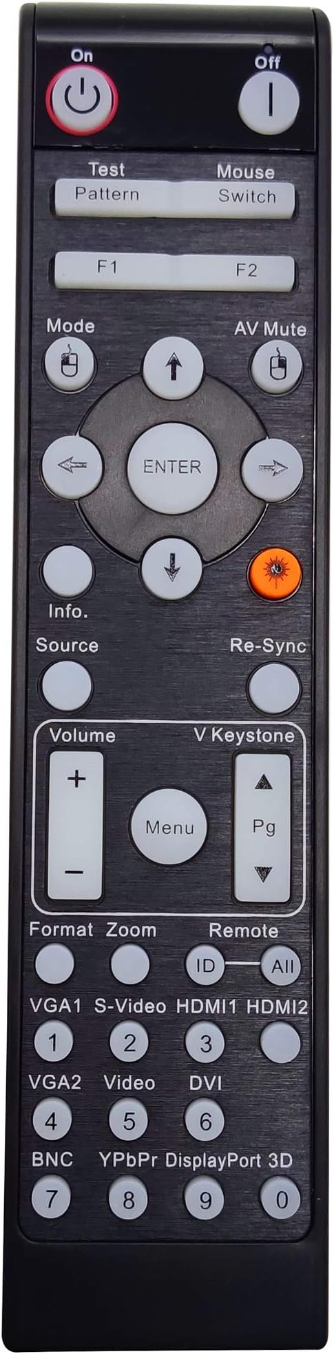 BR-3070L Projector Remote Control for Optoma DH1014, EH415, EH415ST, EH500, EH503, EH503e, EH505, EH505-B, EH505e, EH515, EH515T, EH615T, W415, W505, W515, W515T, WU515, WU515T, X515