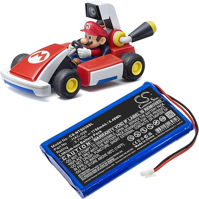 CS Cameron Sino New 1750mAh Replacement Battery for Home Circuit, Mario Kart Live