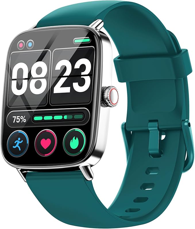Smart Watch for Men Women, 1.85" HD Smartwatch Compatible iPhone/Samsung/Android (Answer/Make Calls), 100+ Sport Modes Fitness Tracker with Heart Rate/Sleep/SpO2 Monitor, IP68 Waterproof