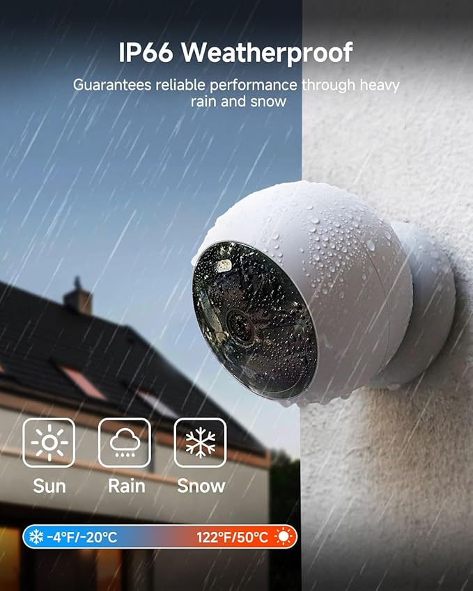 Noorio B200 Security Camera Wireless Outdoor Magnetic, 1080p Cameras for Home Security, Battery 1Min Install AI Motion Detection WiFi Indoor Camera, Color Night Vision, 2-Way Talk, Work with Alexa
