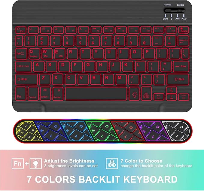 Keyboard case for Samsung Galaxy Tab A11 Plus / A9 Plus 11 inch, Bluetooth Backlit A9+ Keyboard Case with S Pen Holder for A11+ 11", Blue