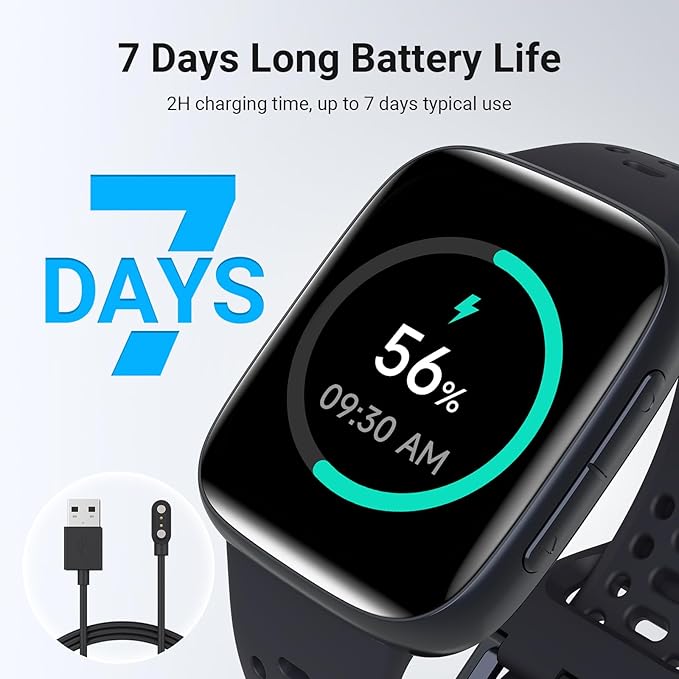 Smart Watches for Men Android iPhone (2 Bands), [1.85" AMOLED Screen] Smartwatch Fitness Tracker 3ATM Waterproof with Bluetooth Calls, AI Control, Heart Rate/SpO2/Sleep Monitor, 7 Days Battery