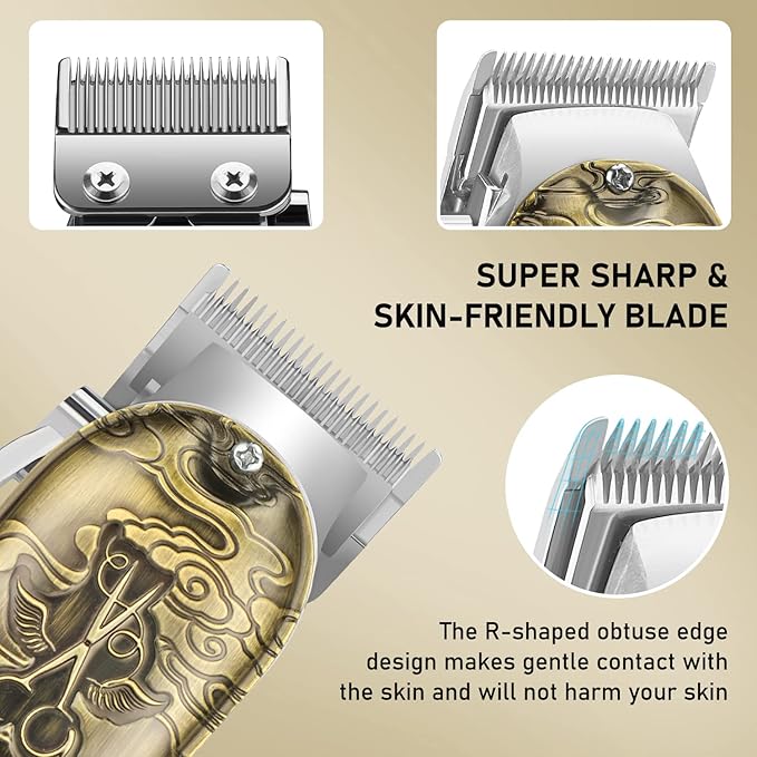 Hair Clippers Set for Men with Beard Trimmer,Professional Cordless Hair Trimmer for Men,Barber Kit Professional for Man Haircutting Machine with LED Display