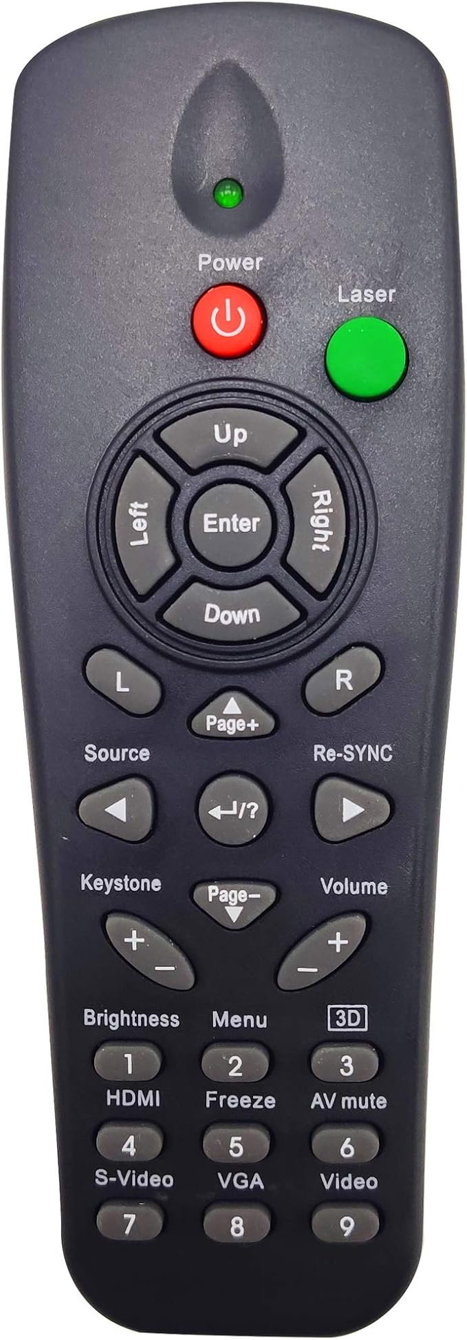 BR-5030L Projector Remote Control for Optoma EH1020, EX542, EX615, PRO800, TH1020, TW6153D, TW762, TX540, TX542, TX5423D, TX6153D, TX762, TW766W, TX765W, TX766W