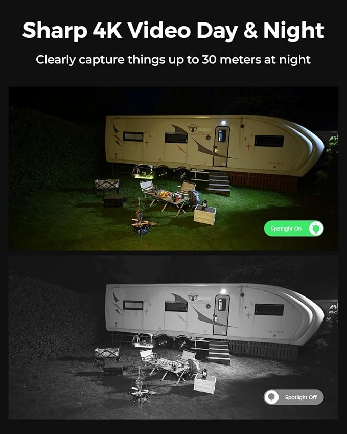REOLINK 4G LTE 4K Dual-Lens PTZ Cellular Security Camera Outdoor -2Pack(Trail*1 + White*1), Wireless Auto Tracking, 6X Hybrid Zoom, Smart Detection, SIM Card Included, TrackMix LTE Solar Kits