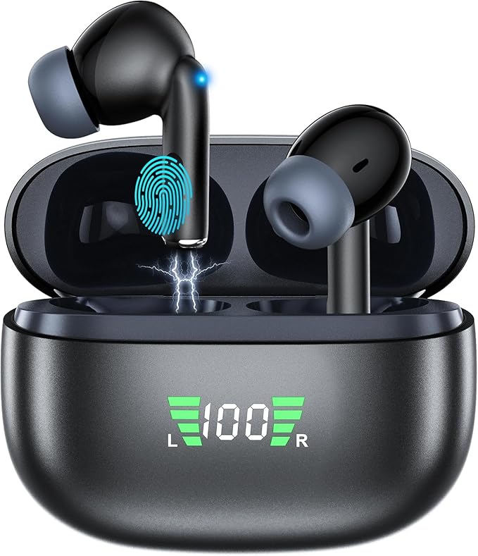 AI Translation Earbuds Real Time - 3-in-1 Bluetooth 5.4 Translating Ear Buds,, 144 Language,Bluetooth Translation Headphone, 80H Playtime Translator, iOS ＆ Android, Travel Business Learning,(Black)