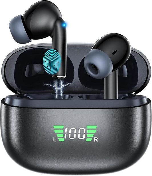 AI Translation Earbuds Real Time - 3-in-1 Bluetooth 5.4 Translating Ear Buds,, 144 Language,Bluetooth Translation Headphone, 80H Playtime Translator, iOS ＆ Android, Travel Business Learning,(Black)