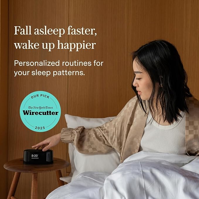 Loftie Alarm Clock with Sound Machine – Smart Alarm Clock with Light, White Noise, Bluetooth Speaker, Night Light Sound Machine, 100+ Sounds, Blackout Mode, No WiFi Mode, Optional Subscription -Penny